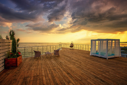 Вид на море с отеля De La Vita Resort & SPA на первой линии Черного моря в Коблево, фото Valletta Group